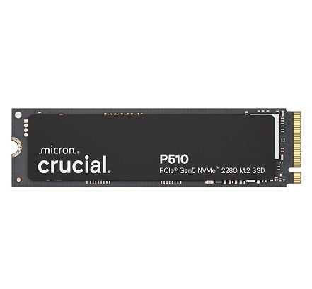 כונן אחסון פלאש מהיר קרושיאל Crucial CT1000P510SSD8 P510 1TB PCIe Gen5 NVMe M.2 SSD Read 11000MB/s Write 9500MB/s 600TBW